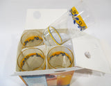 ❤️ NEW 4 Corelle CASA FLORAL 16-oz TUMBLER GLASSES Bella Vista Mexico Blue Yellow