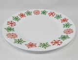 :LK New! Corelle CHEERFUL FLURRY 10.75" DINNER PLATE Christmas Holiday Snowflakes