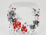 ❤️ NEW Corelle CHELSEA ROSE *Choose: DINNER or LUNCH PLATE *Red Black Grey Floral
