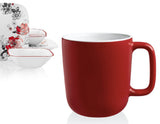 ❤️ New CORELLE Coordinates CHELSEA ROSE 12.8-oz MUG Red White Stoneware Cup
