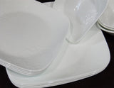 ❤️ NEW 16-pc CORELLE Square CHERISH DINNERWARE SET w/6.5" Appetizer Bread Plates