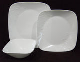 ❤️ NEW 16-pc CORELLE Square CHERISH DINNERWARE SET w/6.5" Appetizer Bread Plates