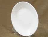 ❤️ Corelle MADELINE Round 6.75" Appetizer BREAD PLATE Dessert White Embossed Floral