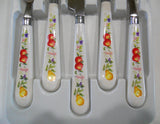 ❤️ New 20-pc Corelle CHUTNEY FRUIT HARVEST Stainless FLATWARE SET Apples Pears