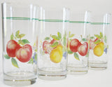 4 *NEW Corelle CHUTNEY 16-oz GLASSES Glassware Cooler Tumblers *FRUIT HARVEST