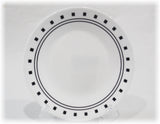 Corelle CITY BLOCK 6 3/4" BREAD PLATE Dessert *Black White GEOMETRIC Squares
