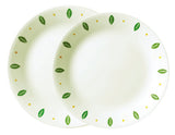 ❤️ NEW 1 Corelle CITY GARDENS 10.25" DINNER PLATE Leaf Green Yellow Dots