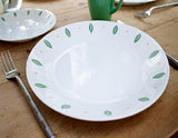 ❤️ NEW 1 Corelle CITY GARDENS 10.25" DINNER PLATE Leaf Green Yellow Dots