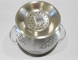 GOOD Cook 4-Quart STAINLESS Steel LEAF Leaves COLANDER *Heavy Duty TRIPLE CHROME