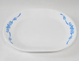 Excellent '70's CORELLE by Corning BLUE CORNFLOWER SERVING PLATTER Chop Plate