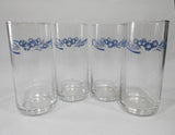 ❤️ New 4 Corelle CORNFLOWER BLUE 16-oz Tumbler GLASSES Hi-Ball Iced Tea Water Glass