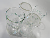❤️ 4 Corelle COUNTRY COTTAGE 16-oz GLASSES Straight Sides Cooler Tumblers Hearts Vines