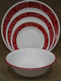 1 NEW Corelle BANDHANI 18-oz SOUP CEREAL SALAD BOWL 6.25" Dark Crimson Red Rim