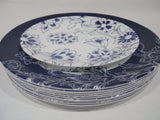Corelle Signature INDIGO BLOOMS 6.75"  BREAD Appetizer PLATE *Dark Blue Floral