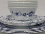 Corelle Signature INDIGO BLOOMS Choose: 11" Dinner OR 8.5 Lunch PLATE *Dark Blue Floral