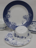 Corelle Signature INDIGO BLOOMS Choose: 11" Dinner OR 8.5 Lunch PLATE *Dark Blue Floral
