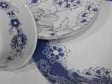 Corelle Signature INDIGO BLOOMS 6.75"  BREAD Appetizer PLATE *Dark Blue Floral