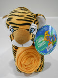 Kids Cuddly Friends PLUSH TIGER ANIMAL Toy w/50x60 Orange THROW BLANKET