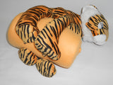 Kids Cuddly Friends PLUSH TIGER ANIMAL Toy w/50x60 Orange THROW BLANKET