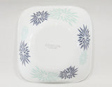 *New Corelle DAHLIA Square 22-oz SOUP BOWL Cereal 6.5" *Blue Green Flower Petals