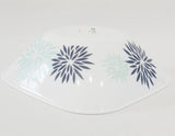 *New Corelle DAHLIA Square 22-oz SOUP BOWL Cereal 6.5" *Blue Green Flower Petals