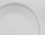 1 Corelle DELANO 6 3/4" BREAD PLATE Dessert *AQUA Blue Sea Mist Pale Green Bands