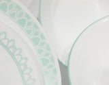 1 Corelle DELANO *Choose: DINNER or LUNCH PLATE *Aqua Blue Sea Mist Pale Green / Arched Spanish Tiles