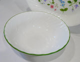 ❤️ 1 HTF Corelle DELICATE ARRAY 1-Qt SERVING BOWL Enhancements Chutney Green Rim