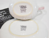 *NEW Corelle ELEGANT ROSE 2 Cup GRAVY BOAT w/UNDERPLATE Stoneware Pink Floral
