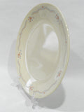 ❤️ EUC Corelle ENGLISH BREAKFAST 8 1/2 LUNCH PLATE Sandstone Pink Roses Blue Ribbon