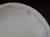❤️ EUC Corelle ENGLISH BREAKFAST 8 1/2 LUNCH PLATE Sandstone Pink Roses Blue Ribbon