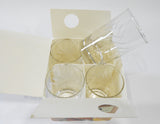 ❤️ New 4 CORELLE ENHANCEMENTS 7-oz JUICE GLASSES *Frosted Swirls Weighted Bottoms