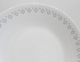 ❤️ Corelle EVENING LATTICE 6 3/4" BREAD / Appetizer PLATE / Pale Gray Diamonds
