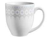 ❤️ 1 Corelle Signature EVENING LATTICE 13-oz Porcelain MUG CUP Gray Blue Diamonds