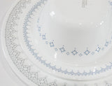 ❤️ 1 Corelle EVENING LATTICE *Choose: DINNER or LUNCH PLATE *Gray Blue Diamonds