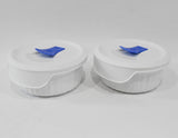 ❤️ NEW 8-pc Corningware FRENCH WHITE 16-oz DISH & MUGS w/POP-INS VENT COVER Lids