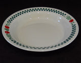 Corelle FARM FRESH Sandstone 15-oz Flat Rim Soup BOWL Green Gingham Apples JAM