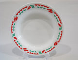 ❤️ Corelle FIESTA 15-oz BOWL Flat Rim Pasta Soup Plate *Red Green Chili Peppers