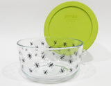 *New PYREX Simply Store 4 Cup FIREFLIES Storage Bowl *Green Summer Insects Bugs
