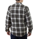 ❤️ Men's SHERPA LINED Brushed Plaid FLANNEL SHIRT JACKET Insulated Body & Sleeves