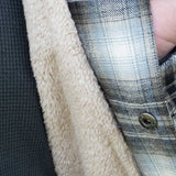 ❤️ Men's SHERPA LINED Brushed Plaid FLANNEL SHIRT JACKET Insulated Body & Sleeves