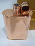 *New JACOB BROMWELL 9-oz VERMONTER FLASK 4 x 3 Screw Top Authentic Pure Copper