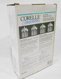 ❤️ 20-pc Corelle LYRICS Stainless FLATWARE SET by Regent Sheffield Black Tulip Floral Spray