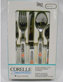 ❤️ NEW 20-pc Corelle SILK & ROSES Stainless Steel FLATWARE by Regent Sheffield