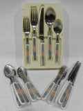 ❤️ NEW 20-pc Corelle SILK & ROSES Stainless Steel FLATWARE by Regent Sheffield