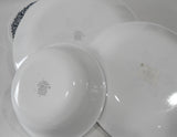 ❤️ NEW 12-pc Corelle FLORENTIA Dinnerware Set *Navy Blue Snowflake Star of David