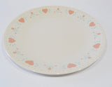 1 Corelle Sandstone FOREVER YOURS 10 1/4" DINNER PLATE Pink Hearts & Floral