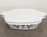 2-pc Corningware COUNTRY FESTIVAL Pyroceram Petite Pan P41 DISH & Plastic COVER