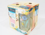 *New 4 Corelle FRIENDSHIP 16-oz TUMBLER GLASSES *Pastel Floral Pink Yellow Blue