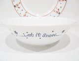 Corelle FROSTY MORN Snowman 1-Qt SERVING BOWL Christmas Winter Snow Snowmen